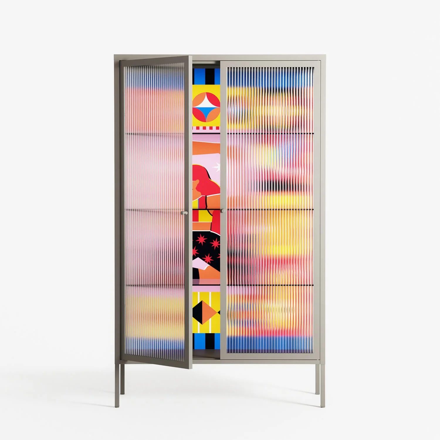 Yoga - Cabinet - Heather Zhou - Pebble - Reeded glass - Image 2