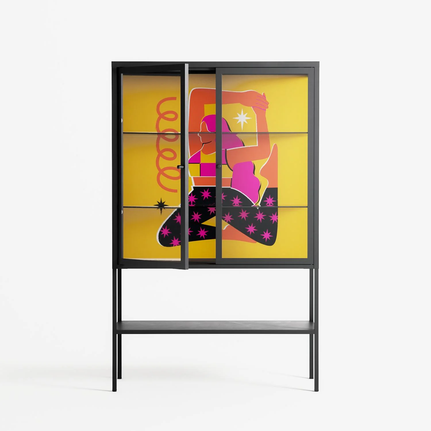 Yoga - Loft Cabinet - Heather Zhou - Antracite - Clear glass - Image 2