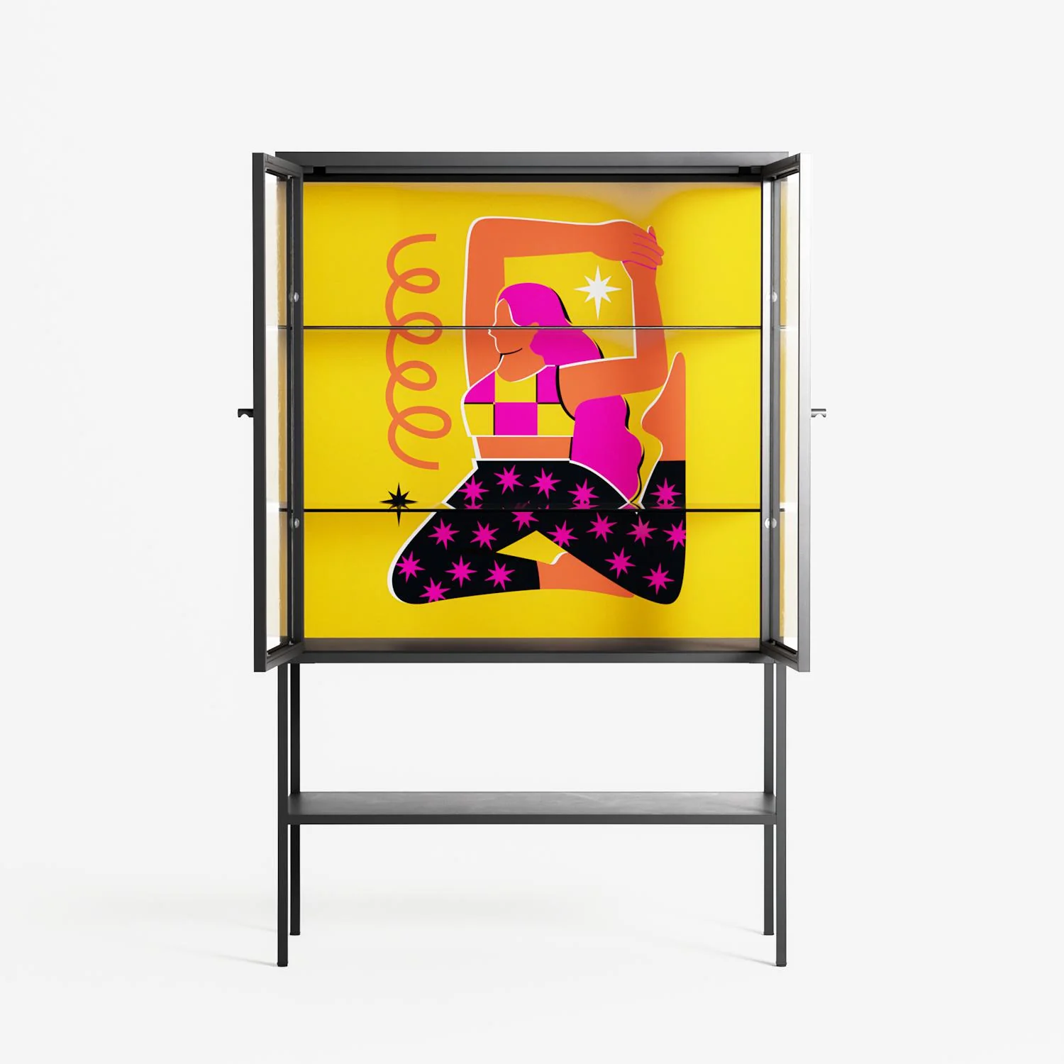 Yoga - Loft Cabinet - Heather Zhou - Antracite - Clear glass - Image 3