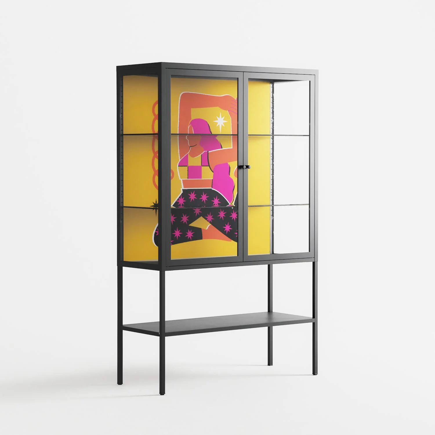 Yoga - Loft Cabinet - Heather Zhou - Antracite - Clear glass - Image 4
