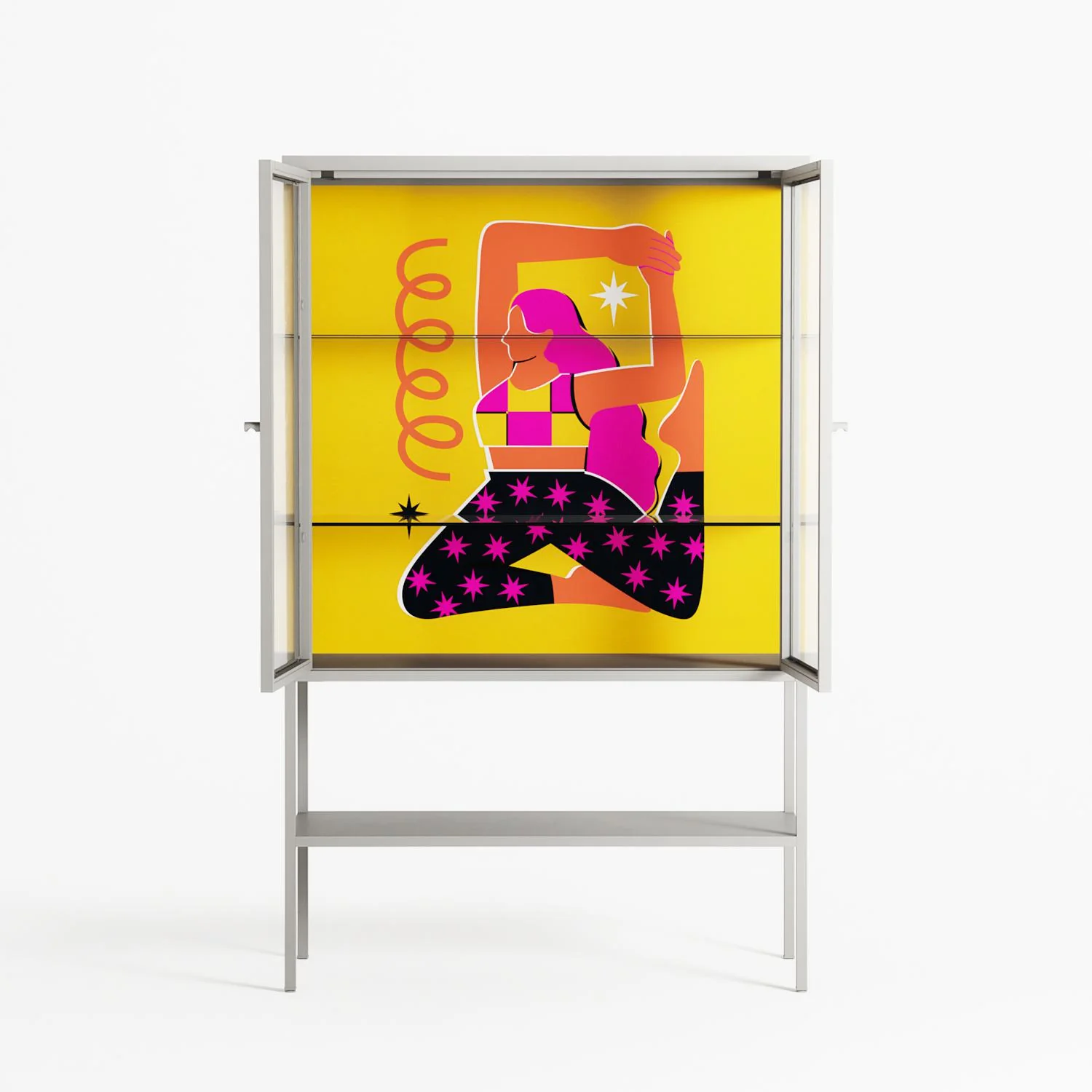 Yoga - Loft Cabinet - Heather Zhou - Chalk - Clear glass - Image 3