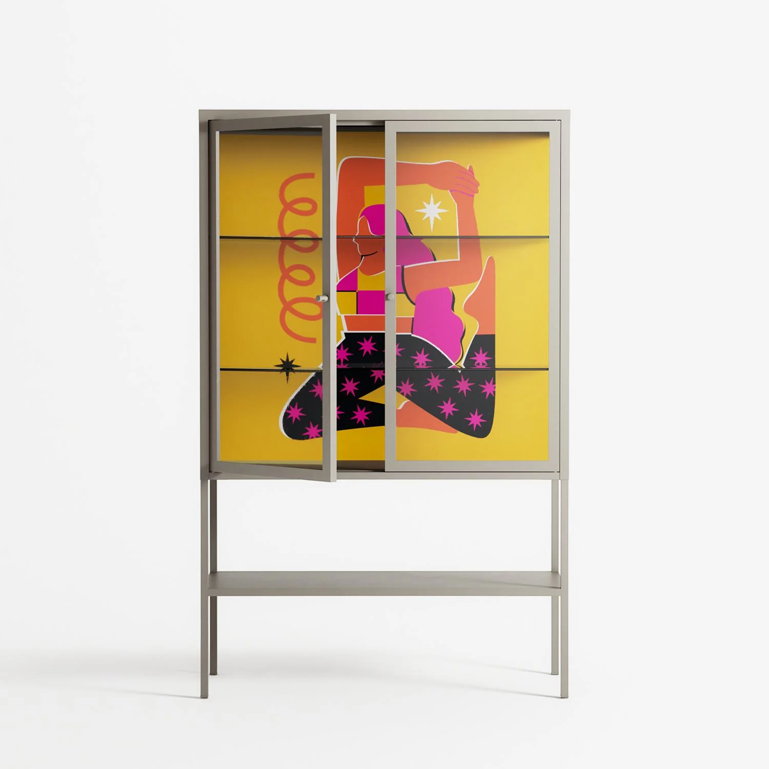 Yoga - Loft Cabinet - Heather Zhou - Pebble - Clear glass - Image 2
