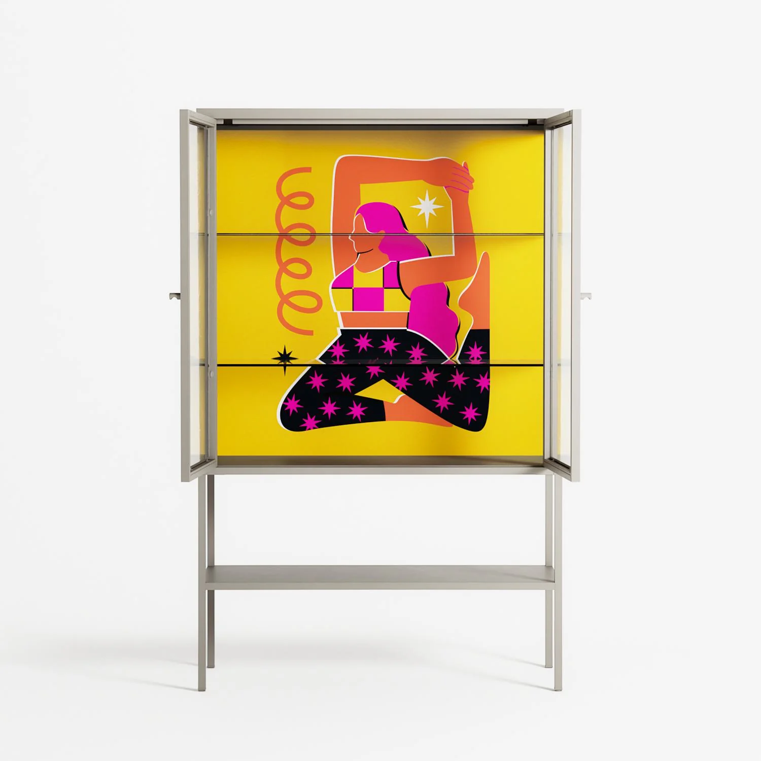Yoga - Loft Cabinet - Heather Zhou - Pebble - Clear glass - Image 3