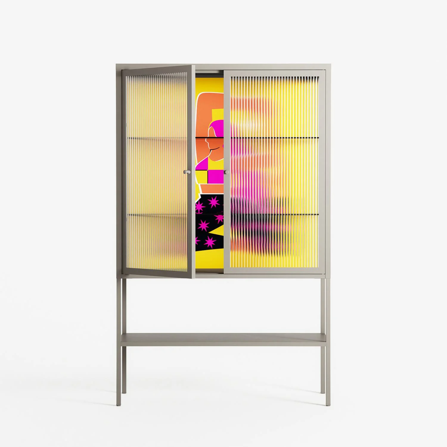 Yoga - Loft Cabinet - Heather Zhou - Pebble - Reeded glass - Image 2