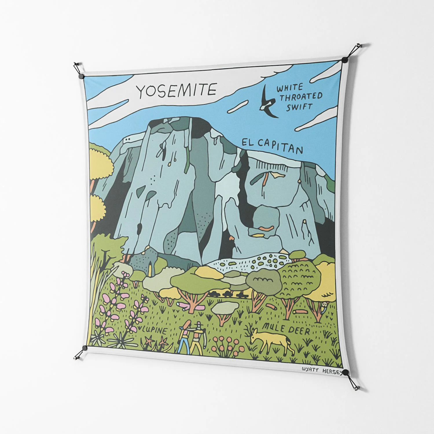 Yosemite - Work On Wall - Wyatt Hersey - Black - 140 x 140 cm - Image 2