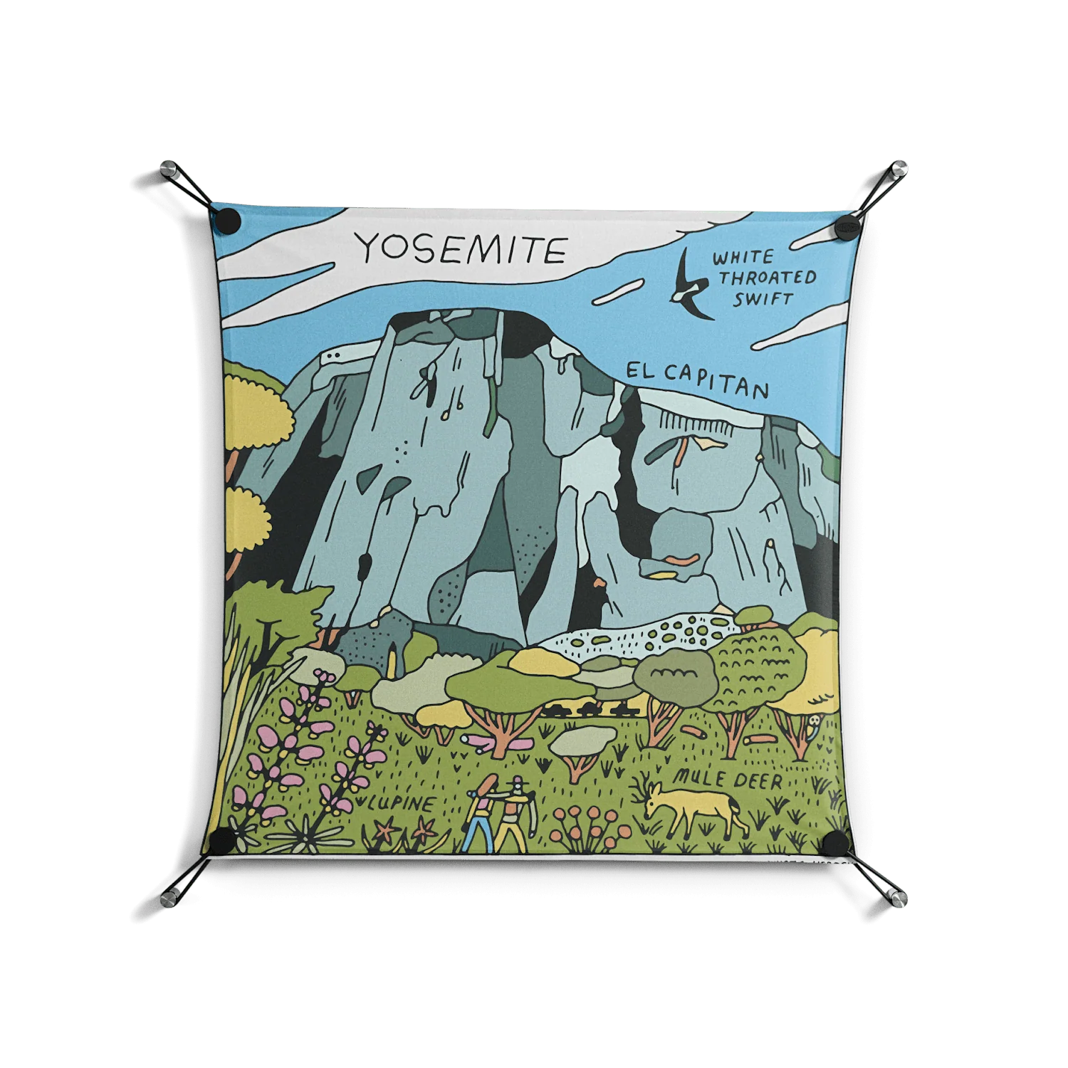 Yosemite - Work On Wall - Wyatt Hersey - Black - 70 x 70 cm