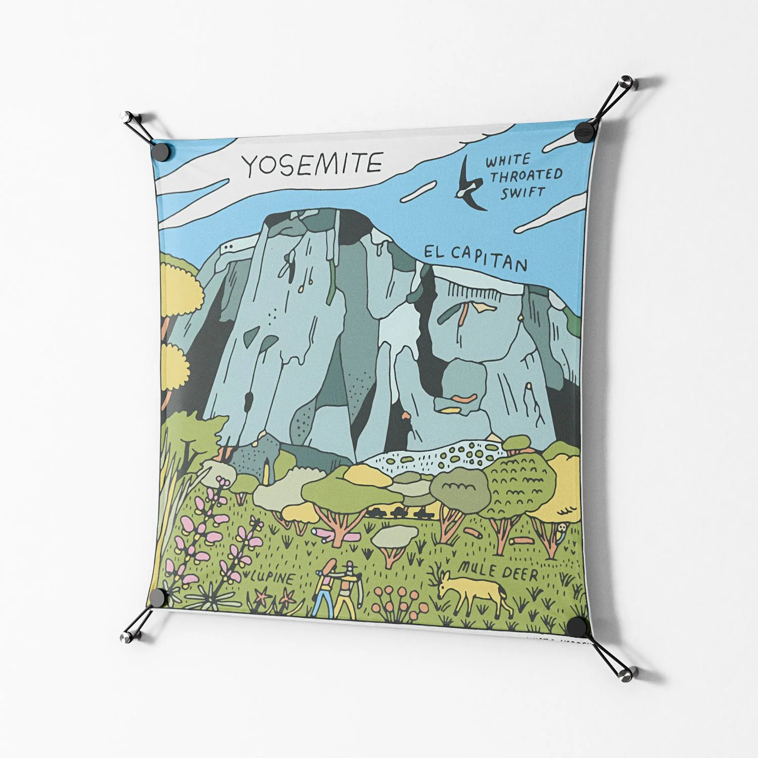 Yosemite - Work On Wall - Wyatt Hersey - Black - 70 x 70 cm - Image 2