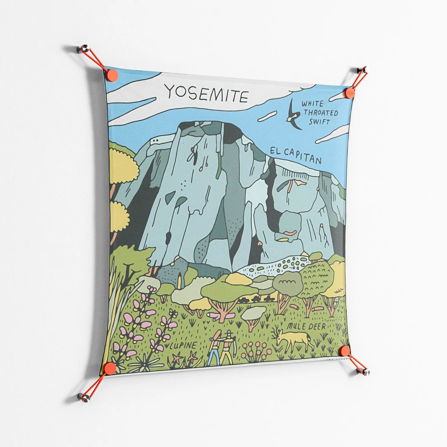 Yosemite - Work On Wall - Wyatt Hersey - Orange - 70 x 70 cm - Image 2