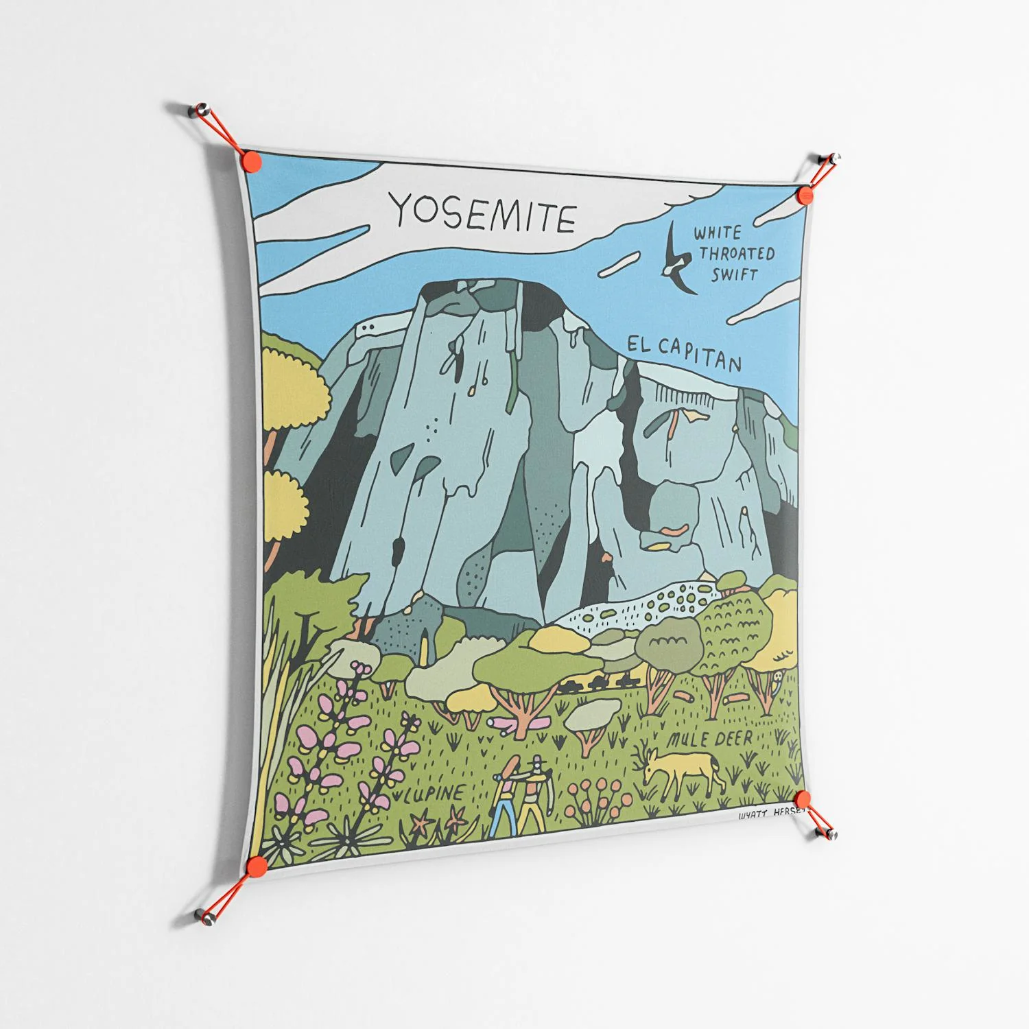 Yosemite - Work On Wall - Wyatt Hersey - Orange - 90 x 90 cm - Image 2