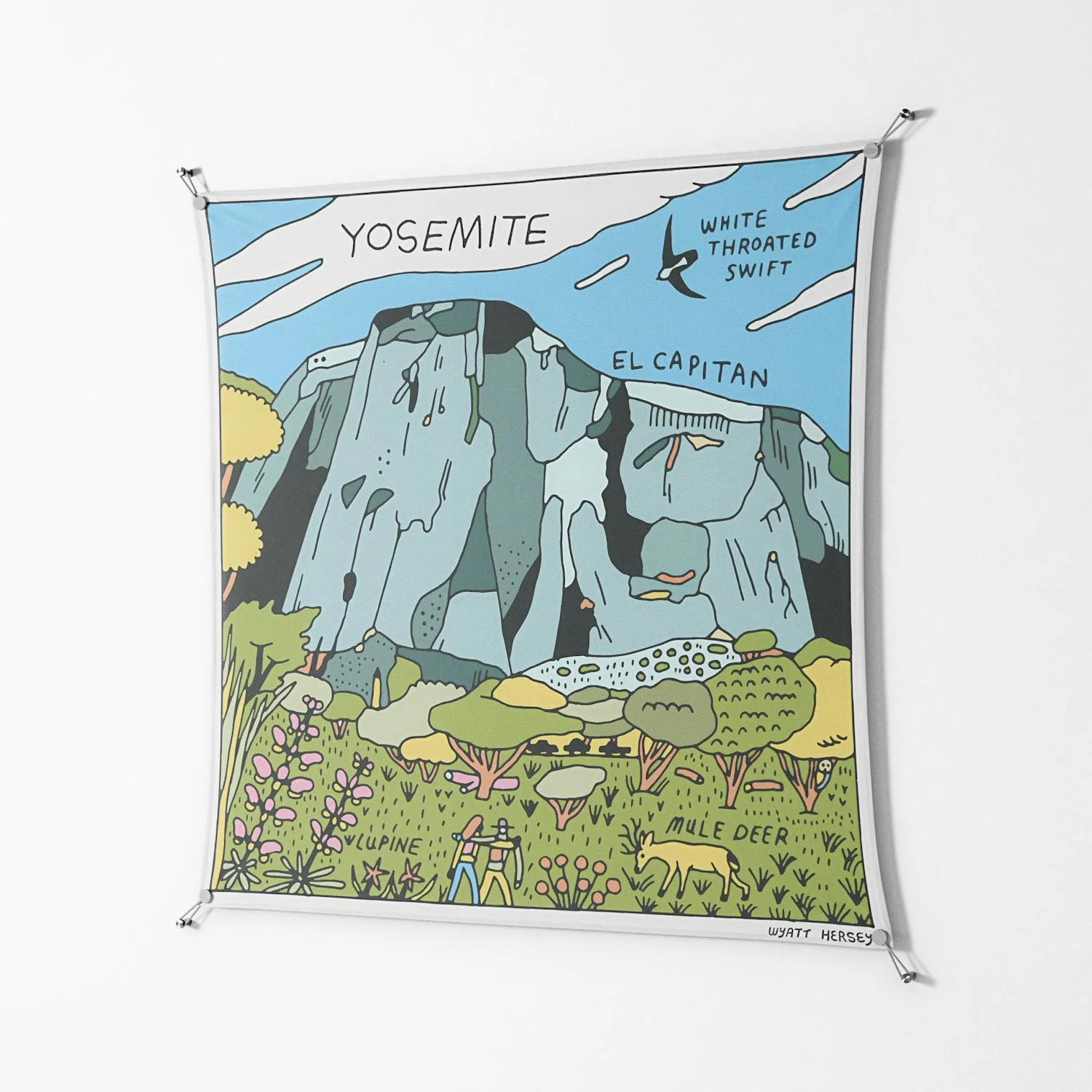 Yosemite - Work On Wall - Wyatt Hersey - Silver - 140 x 140 cm - Image 2