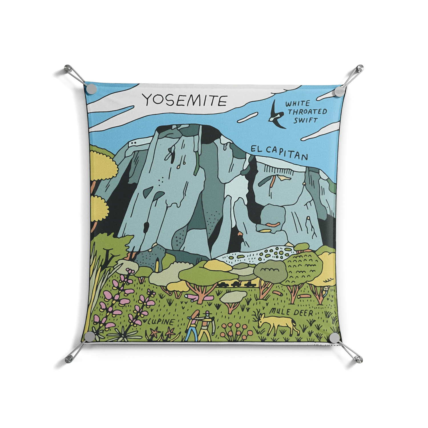Yosemite - Work On Wall - Wyatt Hersey - Silver - 70 x 70 cm