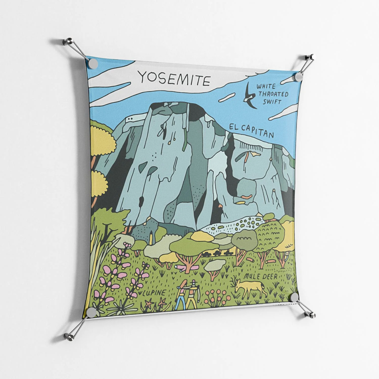 Yosemite - Work On Wall - Wyatt Hersey - Silver - 70 x 70 cm - Image 2