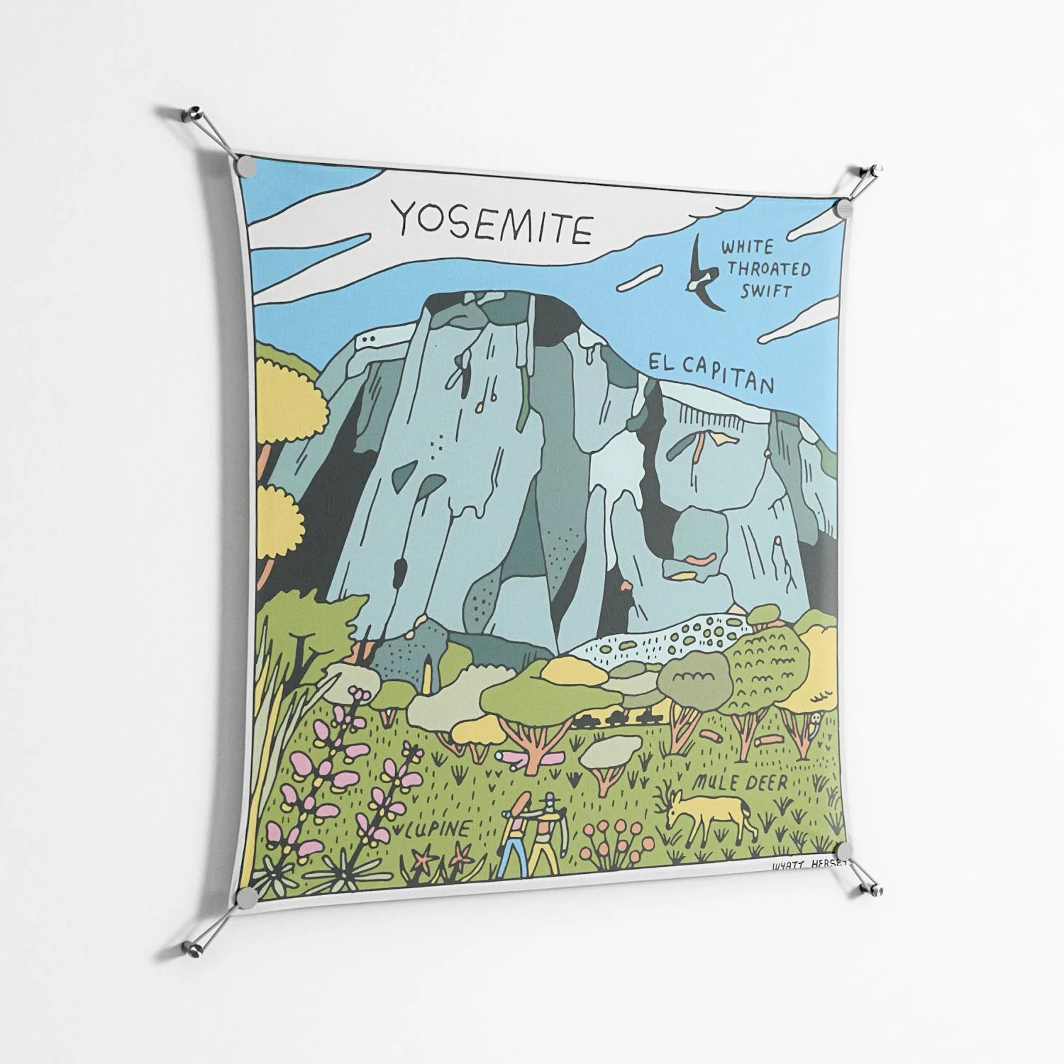Yosemite - Work On Wall - Wyatt Hersey - Silver - 90 x 90 cm - Image 2